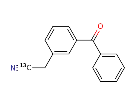 Molecular Structure of 191028-56-5 (3-benzoylphenyl-[1-13C]-ethanenitrile)