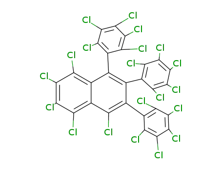 Molecular Structure of 66341-44-4 (Naphthalene, 1,2,3,4,5-pentachloro-6,7,8-tris(pentachlorophenyl)-)