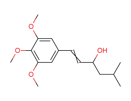 Molecular Structure of 66596-48-3 (5-Methyl-1-(3,4,5-trimethoxyphenyl)-1-hexen-3-ol)