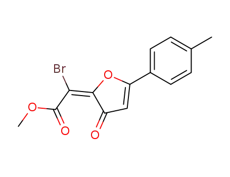 Molecular Structure of 149281-64-1 (Methyl bromo(5-(4-methylphenyl)-3-oxo-2(3H)-furanylidene)acetate (Z)-)