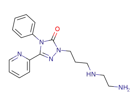 Molecular Structure of 195139-70-9 (3H-1,2,4-Triazol-3-one,
2-[3-[(2-aminoethyl)amino]propyl]-2,4-dihydro-4-phenyl-5-(2-pyridinyl)-)