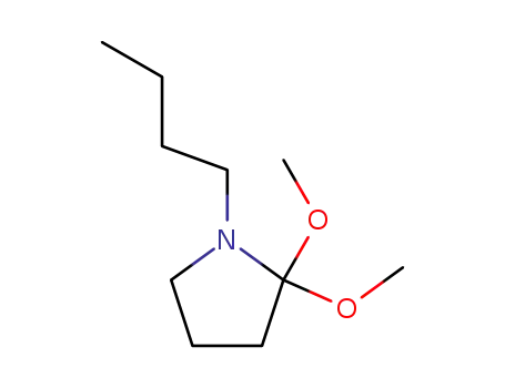 Molecular Structure of 74255-10-0 (1-Butyl-2,2-dimethoxy-pyrrolidine)