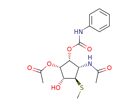 (1R,2S,3R,4S,5R)-4-acetamido-2-O-acetyl-3-O-phenylcarbamoyl-1,2,3-cyclopentanetriol