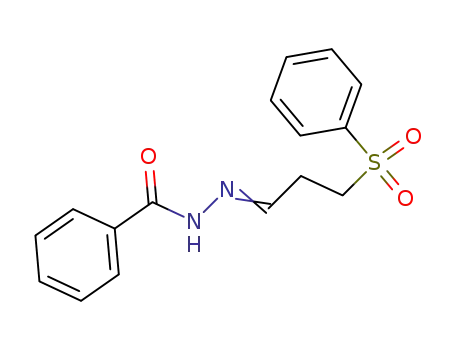 N-[(E)-3-(benzenesulfonyl)propylideneamino]benzamide
