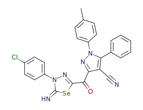 3-[4-(4-Chloro-phenyl)-5-imino-4,5-dihydro-[1,3,4]selenadiazole-2-carbonyl]-5-phenyl-1-p-tolyl-1H-pyrazole-4-carbonitrile