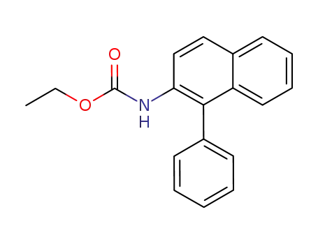 Molecular Structure of 94256-73-2 (N-<1-Phenyl-naphth-2-yl>-carbaminsaeure-aethylester)