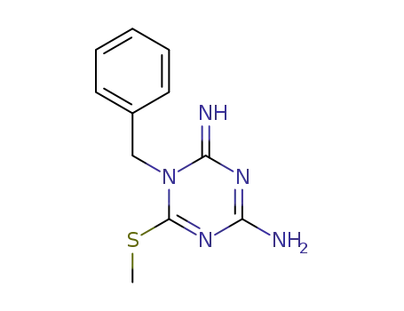 1,3,5-Triazin-2-amine,
1,4-dihydro-4-imino-6-(methylthio)-1-(phenylmethyl)-