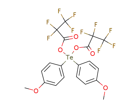Molecular Structure of 155800-26-3 (C<sub>20</sub>H<sub>14</sub>F<sub>10</sub>O<sub>6</sub>Te)