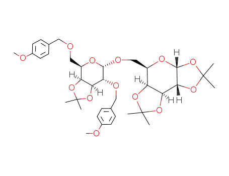 (3aR,5R,5aS,8aS,8bR)-5-[(3aS,4R,6S,7R,7aS)-7-(4-Methoxy-benzyloxy)-4-(4-methoxy-benzyloxymethyl)-2,2-dimethyl-tetrahydro-[1,3]dioxolo[4,5-c]pyran-6-yloxymethyl]-2,2,7,7-tetramethyl-tetrahydro-bis[1,3]dioxolo[4,5-b;4',5'-d]pyran