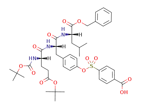 4-{4-[(S)-2-((S)-1-Benzyloxycarbonyl-3-methyl-butylcarbamoyl)-2-((S)-4-tert-butoxycarbonyl-2-tert-butoxycarbonylamino-butyrylamino)-ethyl]-phenoxysulfonyl}-benzoic acid