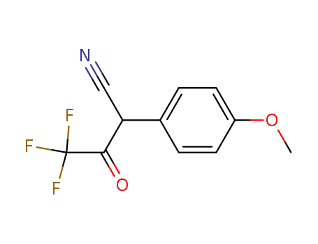 Molecular Structure of 22102-05-2 (4,4,4-TRIFLUORO-2-(4-METHOXY-PHENYL)-3-OXO-BUTYRONITRILE)