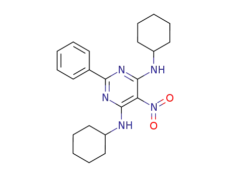 4,6-Pyrimidinediamine, N,N'-dicyclohexyl-5-nitro-2-phenyl-