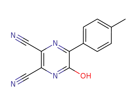 Molecular Structure of 75669-52-2 (5-Hydroxy-6-p-tolyl-pyrazine-2,3-dicarbonitrile)