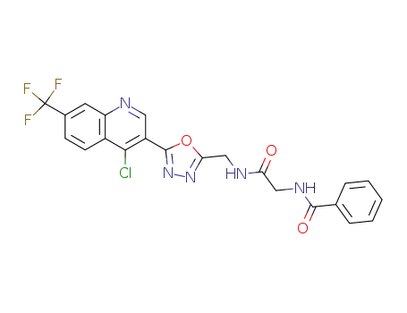 N-({[5-(4-Chloro-7-trifluoromethyl-quinolin-3-yl)-[1,3,4]oxadiazol-2-ylmethyl]-carbamoyl}-methyl)-benzamide