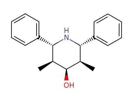 Molecular Structure of 19123-20-7 (r<sup>(2)</sup>-trans-4-hydroxy-trans-3,5-dimethyl-cis-2,6-diphenylpiperidine)
