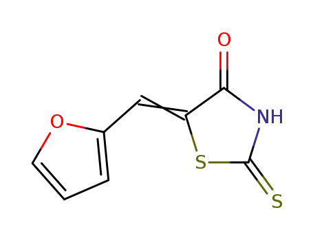 Molecular Structure of 4703-96-2 ((5E)-5-(furan-2-ylmethylidene)-2-thioxo-1,3-thiazolidin-4-one)