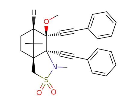 (1S,5S,6S,7S)-6-Methoxy-4,10,10-trimethyl-5,6-bis-phenylethynyl-3-thia-4-aza-tricyclo[5.2.1.0<sup>1,5</sup>]decane 3,3-dioxide