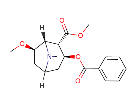 methyl 3-benzoyloxy-7-methoxy-8-methyl-8-azabicyclo(3.2.1)octane-2-carboxylate