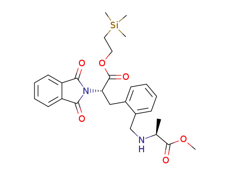 (S)-2-(1,3-Dioxo-1,3-dihydro-isoindol-2-yl)-3-{2-[((S)-1-methoxycarbonyl-ethylamino)-methyl]-phenyl}-propionic acid 2-trimethylsilanyl-ethyl ester