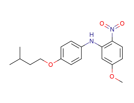 Molecular Structure of 4793-92-4 (4'-Isopentyloxy-5-methoxy-2-nitro-diphenylamin)
