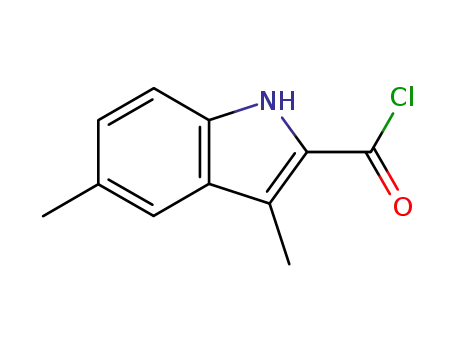 Molecular Structure of 120608-02-8 (1H-Indole-2-carbonyl chloride, 3,5-dimethyl- (9CI))