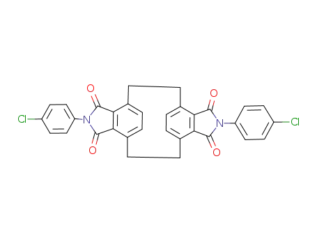 Molecular Structure of 88277-86-5 (N,N'-p-chlorophenyl<2.2>paracyclophane-4,5,12,13-tetracarboxylic acid bis-imide)