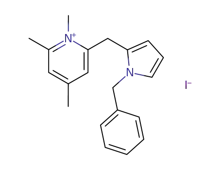 Molecular Structure of 71381-49-2 (2-(1-benzyl-2-pyrrolylmethyl)-1,4,6-trimethylpyridinium iodide)