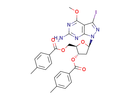 6-Amino-1-[2'-deoxy-3',5'-di-O-(p-toluoyl)-β-D-erythro-pentofuranosyl]-3-iodo-4-methoxy-1H-pyrazolo[3,4-d]pyrimidine
