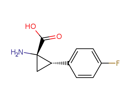 Molecular Structure of 738541-61-2 (Cyclopropanecarboxylic acid, 1-amino-2-(4-fluorophenyl)-, cis- (9CI))