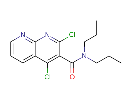 Molecular Structure of 156991-90-1 (2,4-dichloro-N,N-dipropyl-1,8-naphthyridine-3-carboxamide)