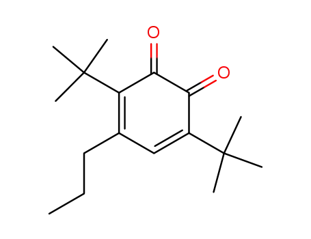 Molecular Structure of 168331-77-9 (3,5-Cyclohexadiene-1,2-dione, 3,6-bis(1,1-dimethylethyl)-4-propyl-)