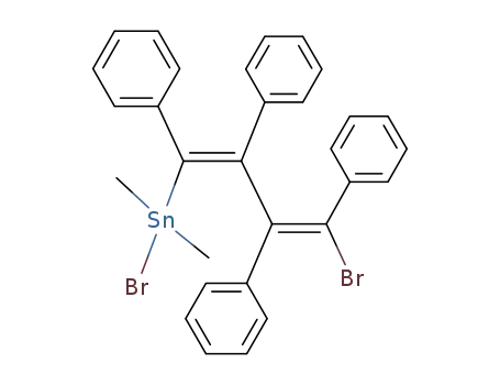 <4-Brom-1,2,3,4-tetraphenyl-cis,cis-butadien-(1,3)-yl>-dimethylzinnbromid