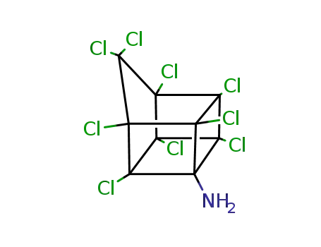 Molecular Structure of 13350-57-7 (1,2,3,5,6,7,8,9,9-nonachloropentacyclo[4.3.0.0~2,5~.0~3,8~.0~4,7~]nonan-4-amine)