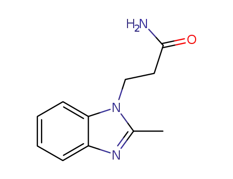 Molecular Structure of 40508-01-8 (3-(2-methylbenzoimidazol-1-yl)propanamide)