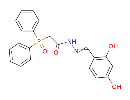Molecular Structure of 135689-10-0 ((Diphenylphosphinyl)acetic acid ((2,4-dihydroxyphenyl)methylene)hydraz ide)