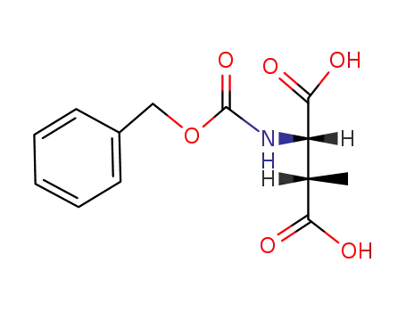 Molecular Structure of 67513-61-5 (D-Aspartic acid, 3-methyl-N-[(phenylmethoxy)carbonyl]-, (3R)-rel-)