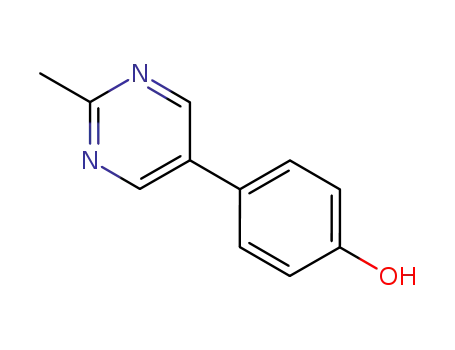 Molecular Structure of 193885-92-6 (Phenol, 4-(2-methyl-5-pyrimidinyl)- (9CI))
