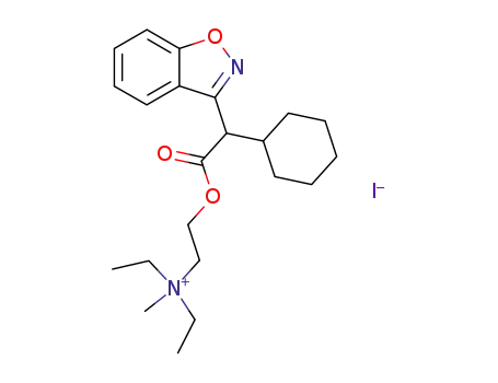 Molecular Structure of 89246-21-9 (Ethanaminium,
2-[(1,2-benzisoxazol-3-ylcyclohexylacetyl)oxy]-N,N-diethyl-N-methyl-,
iodide)