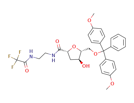 (2R,4S,5R)-5-[Bis-(4-methoxy-phenyl)-phenyl-methoxymethyl]-4-hydroxy-tetrahydro-furan-2-carboxylic acid [2-(2,2,2-trifluoro-acetylamino)-ethyl]-amide