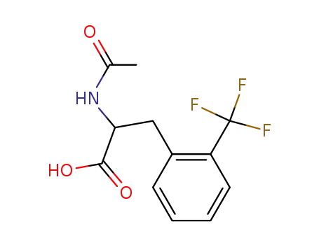 Molecular Structure of 120710-04-5 (2-Acetamino-3-<2-trifluormethyl-phenyl>-propionsaeure)