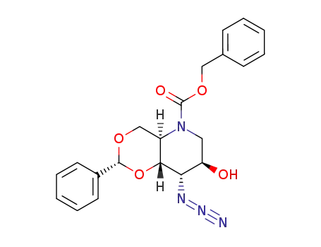 3-Azido-4,6-O-(R-benzylidene)-N-benzyloxycarbonyl-1,3,5-trideoxy-1,5-imino-D-altritol