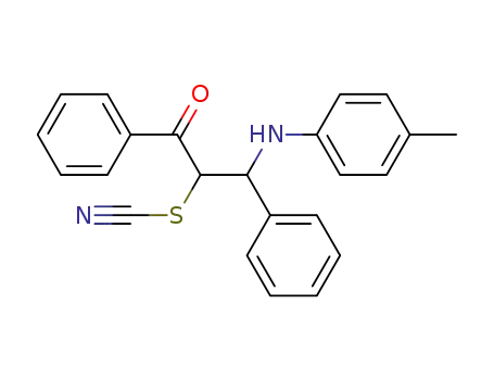 Molecular Structure of 123342-63-2 (1,3-Diphenyl-2-thiocyanato-3-p-tolylamino-propan-1-one)