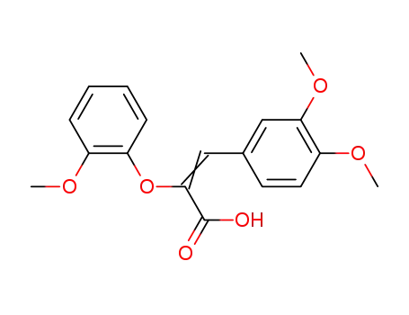 Molecular Structure of 55525-18-3 (2-Propenoic acid, 3-(3,4-dimethoxyphenyl)-2-(2-methoxyphenoxy)-)