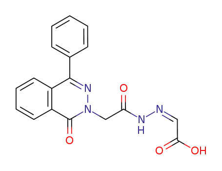 Molecular Structure of 126080-87-3 ({[2-(1-Oxo-4-phenyl-1H-phthalazin-2-yl)-acetyl]-hydrazono}-acetic acid)