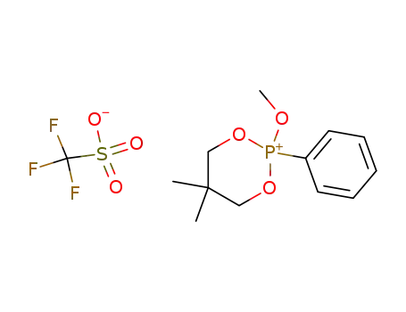 5,5-dimethyl-2-methoxy-2-phenyl-1,3,2-dioxaphosphorinan-2-ylium trifluoromethanesulfonate