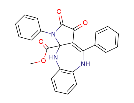 2,3-Dioxo-1,4-diphenyl-2,3,5,10-tetrahydro-1H-benzo[b]pyrrolo[2,3-e][1,4]diazepine-10a-carboxylic acid methyl ester