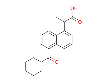 Molecular Structure of 73277-77-7 (2-(5-Cyclohexanecarbonyl-naphthalen-1-yl)-propionic acid)