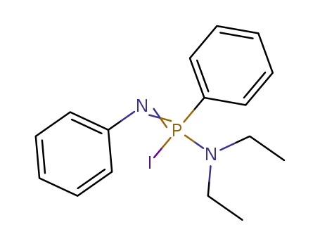 N,N-diethyl-N',P-diphenylphosphonamidimidic iodide
