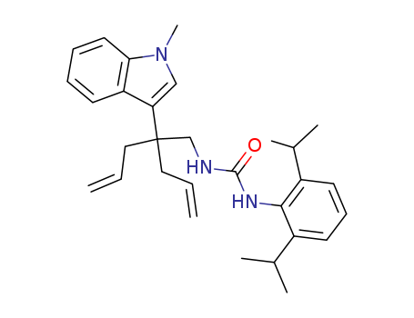 3-(2,6-DIPROPAN-2-YLPHENYL)-1-[2-(1-METHYLINDOL-3-YL)-2-PROP-2-ENYL-PE NT-4-ENYL]UREA
