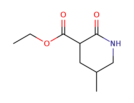 Molecular Structure of 102943-16-8 (3-PIPERIDINECARBOXYLIC ACID, 5-METHYL-2-OXO-, ETHYL ESTER)